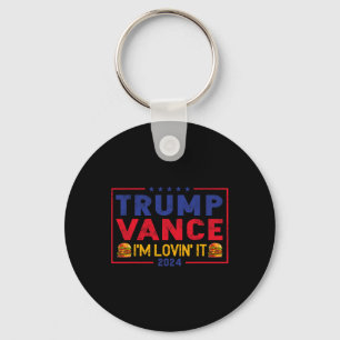 Porte-clés Trump Vance J'adore ce Hamburger 2025