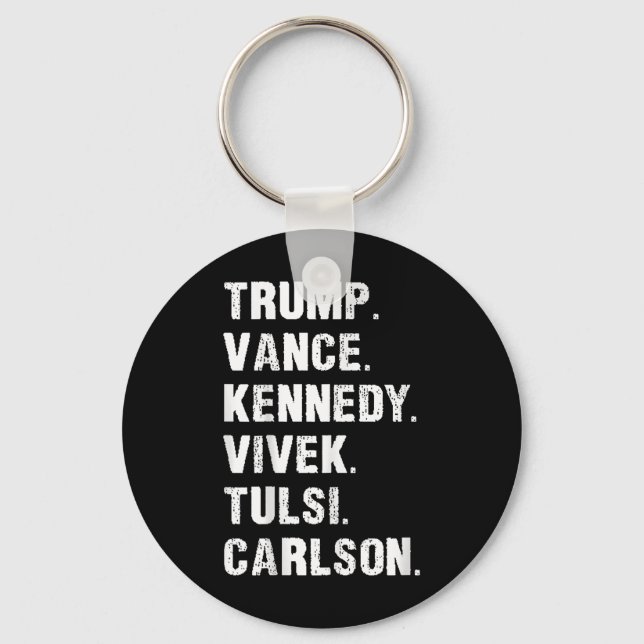 Porte-clés Trump Vance Kennedy Vivek Tulsi Carlson (Recto)