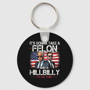 Porte-clés Trump Vance On va prendre un Felon et un Hillbill
