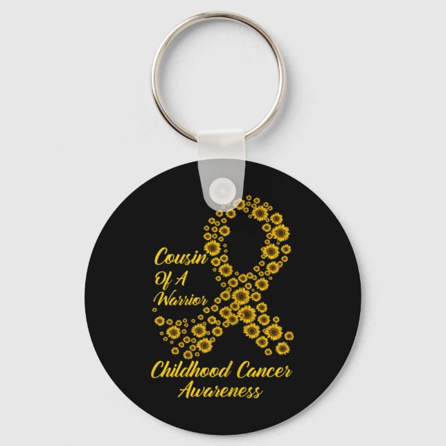 Porte-clés Tu Chilhood Cancer Awareness Mois Costume Cousin (Recto)
