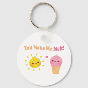 Porte-clés Tu me fais fondre, Soleil et glace, Calembour d'am