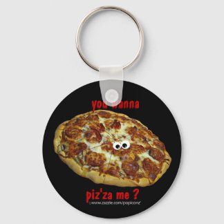 Porte-clés 'tu veux piz'za me ? ' Porte - clé parodique humor