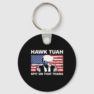 Porte-clés Tuah Crache Sur Ce Thang Trump 2024 Drapeau Améric