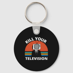 Porte-clés Tuez Votre Télé Lavage de Cerveau des Médias de Fa