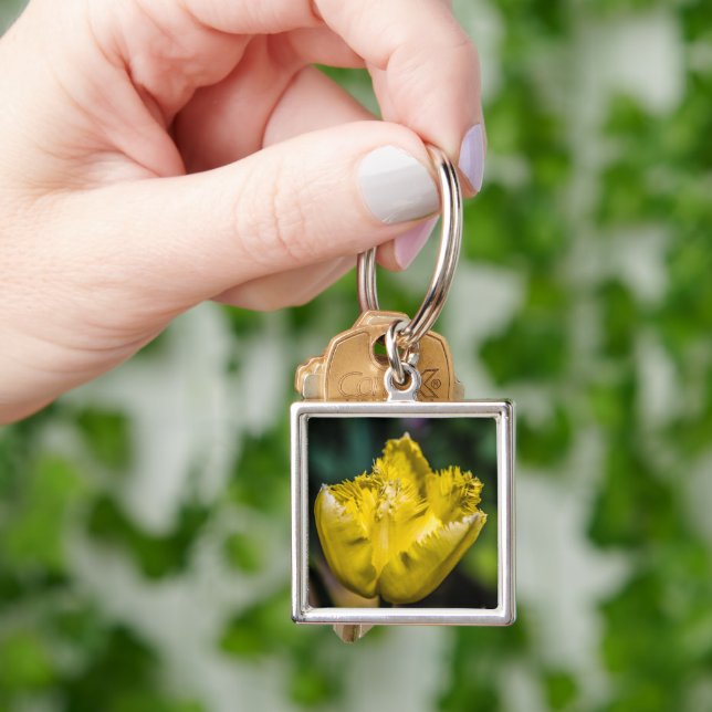 Porte-clés Tulipe jaune (main)