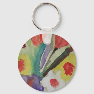 Porte-clés Tulipes Abstraites et fleurs de printemps