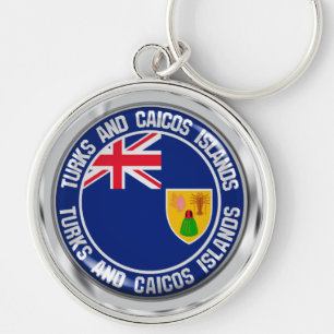 Porte-clés Turks and Caicos Islands Round Emblem