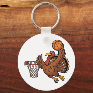 Porte-clés Turquie Dunking Basketball Sport Thanksgiving aman