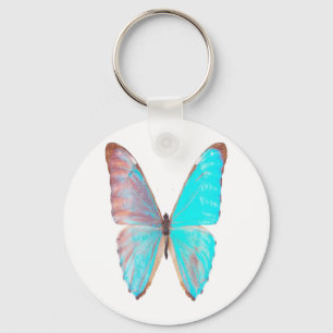 Porte-clés Turquoise-ailes, porte - clé de papillon