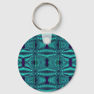 Porte-clés turquoise de fractale