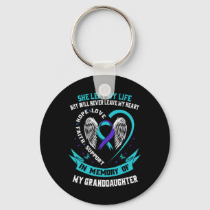 Porte-clés Turquoise Purple Suicide Sensibilisation Chemise P