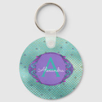 Turquoise vert et mauve Étalons de sirène Monogram