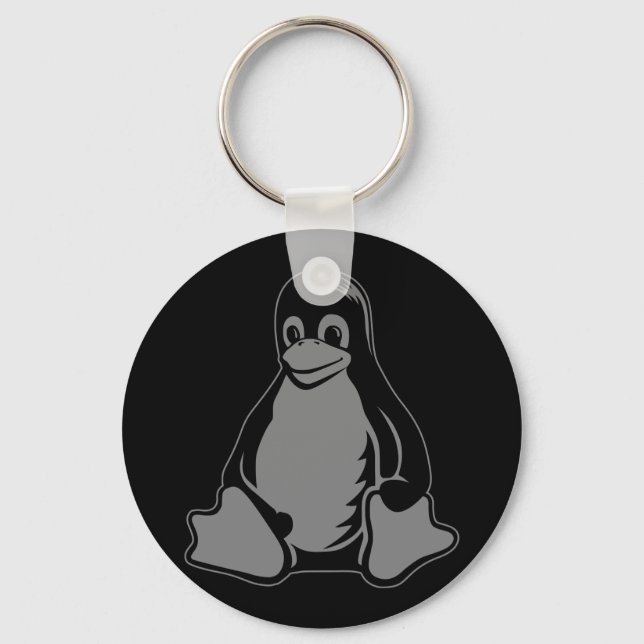 Porte-clés Tux Penguin - (Linux, Open Source, Copyleft, FSF) (Recto)