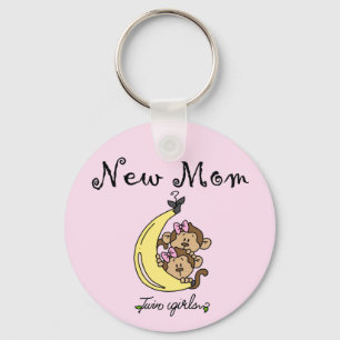 Porte-clés Twin Girls New Mom T-shirts et cadeaux