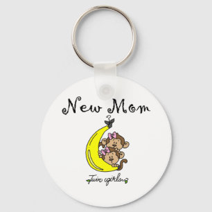 Porte-clés Twin Girls New Mom T-shirts et cadeaux
