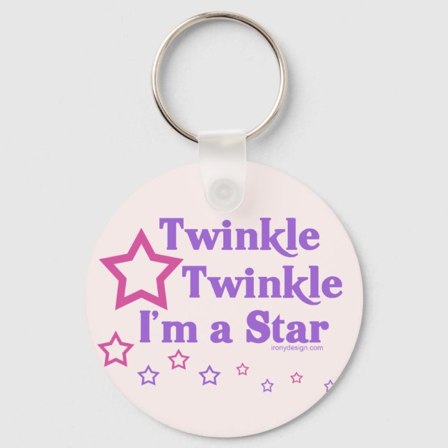 Porte-clés Twinkle Twinkle Je suis une étoile (Recto)