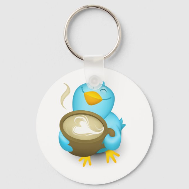 Porte-clés Twitter Coffee Bird (Recto)