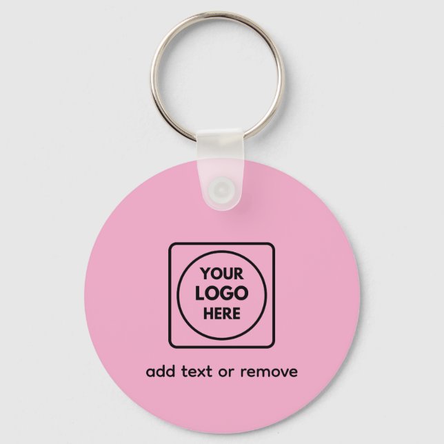 Porte-clés Two Sided Logo QR Code Blush Pink Keychains (Recto)