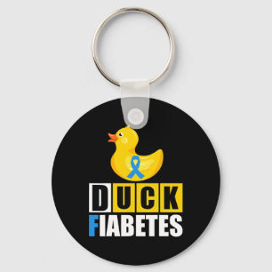 Porte-clés Type 1 Diabète Fiabète de canard T1D Sensibilisati