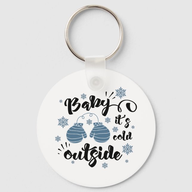 Porte-clés Typographie amusante Noël (Recto)