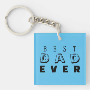 Porte-clés Typographie de la Fête des pères "Meilleur papa ja