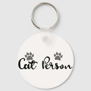 Porte-clés Typographie d'une personne de chat
