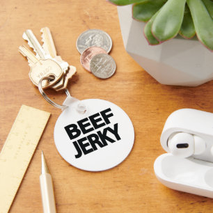 Porte-clés Typographie Gras de Beef Jerky 