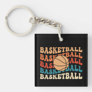 Porte-clés Typographie sportive vintage Basketball Retro Desi