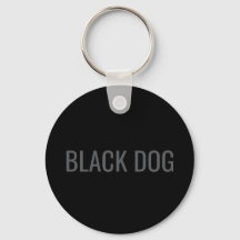 Porte-clés typographique Black Dog