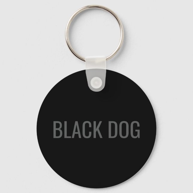 Porte-clés typographique Black Dog (Recto)