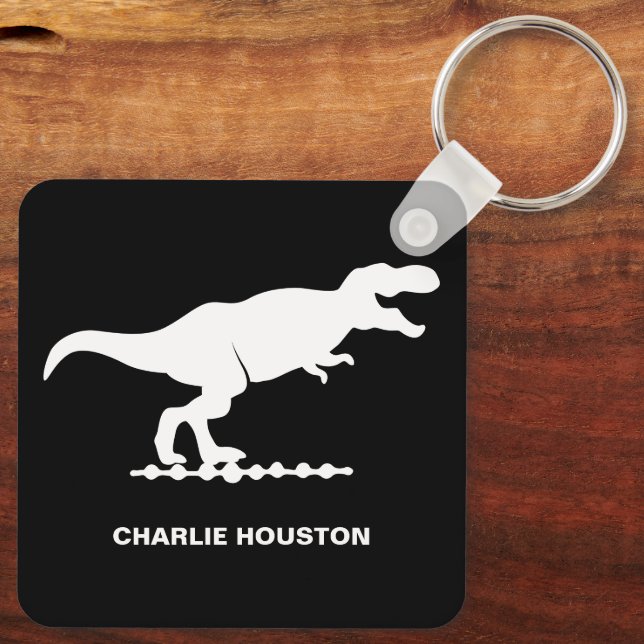 Porte-clés Tyrannosaurus Dinosaur Porte - clé de silhouette (Verso)