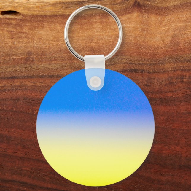 Porte-clés Ukraine bleue et jaune Inspiration de la paix anti (Recto)