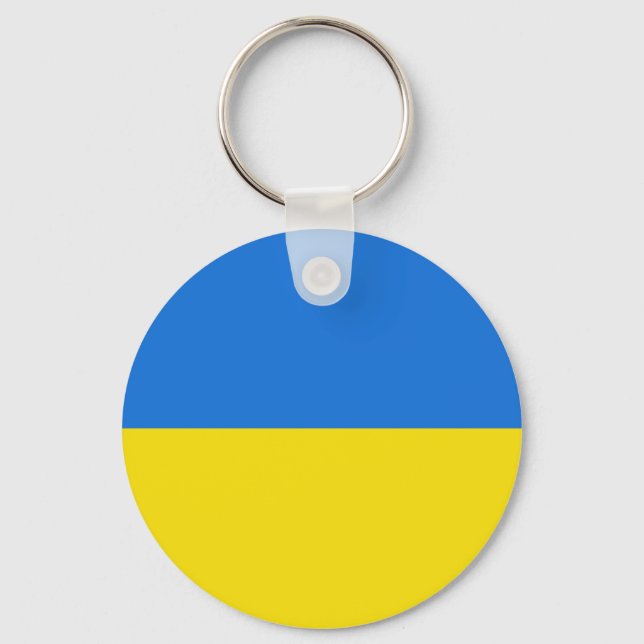 Porte-clés Ukraine Porte - clé du drapeau Fisheye (Recto)