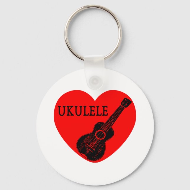 Porte-clés Ukulele Love (Recto)