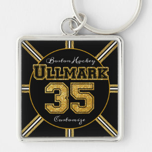 Porte-clés Ullmark de hockey de Boston 35