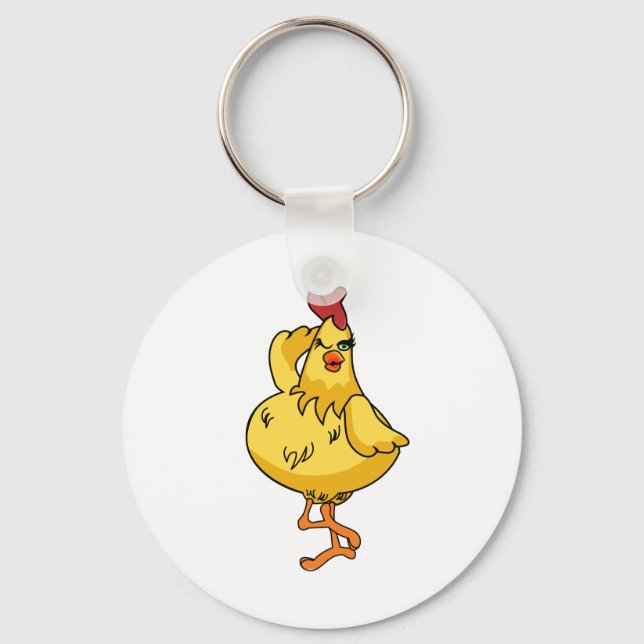 Porte-clés Un autre poulet très stupide (Recto)