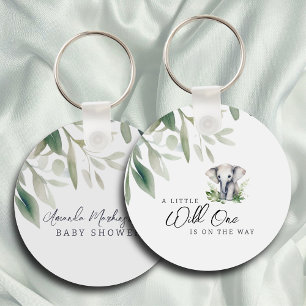 Porte-clés Un Baby shower Un Peu Sauvage Un Éléphant Fête