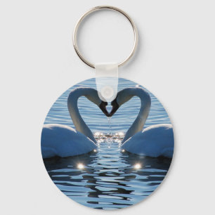 Porte-clés Un baiser du coeur du cygne, réflexions sur l'amou