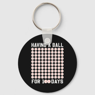 Porte-clés Un Bal Pour 100 Jours De Baseball 100 Jours De Gi