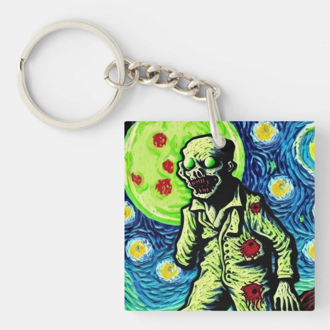 Porte-clés un bras Zombie Starry Night (Devant)