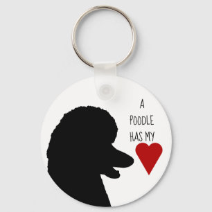 Porte-clés "Un caniche porte - clé a mon coeur"
