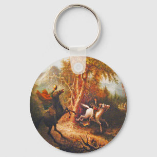 Porte-clés Un cavalier sans tête poursuivant la grue Ichabod