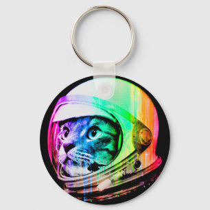 Porte-clés Un chat avec un rêve astronaute