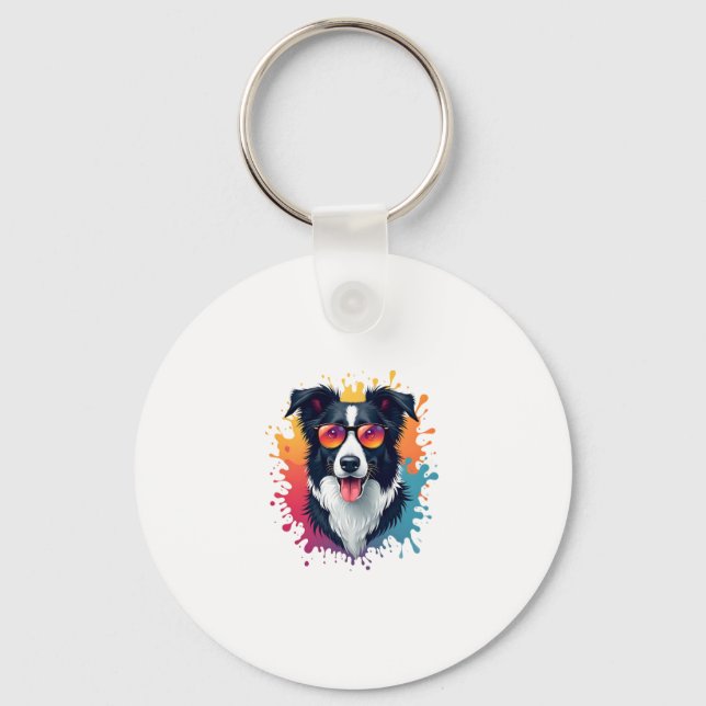 Porte-clés Un chien mignon Bordure Collie [RB#10009] (Recto)