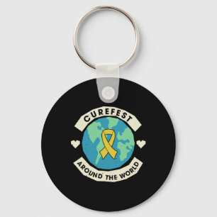 Porte-clés Un Curefest autour du Monde Le Cancer de l'Enfance