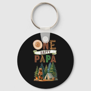 Porte-clés Un Papa campeur heureux premier anniversaire ours 
