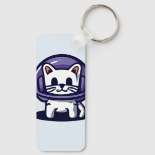 Porte-clés Un petit chat astronaute