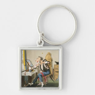 Porte-clés Un rasoir émoussé, pub. par chasse, 1827 (etchin