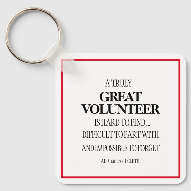Porte-clés Un simple cadeau d'appréciation de volontaire prop (Recto)