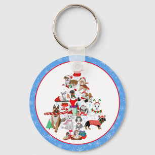 Porte-clés Un très joyeux Noël canin